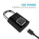 Mini Smart Biometric Thumbprint Door Padlocks Rechargeable Door Lock Fingerprint Smart Padlock USB Keyless Quick Unlock