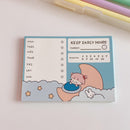 MINKYS Kawaii 50 Sheets Memo Pads Note Paper To Do List Check List Daily Planner Notepad Paperlaria Korean School Stationery