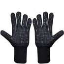 2pcs Fireproof Gloves Barbeque Kevlar 500 Degree BBQ Flame Retardant Fireproof Oven Gloves for Heat Insulation Microwave Oven