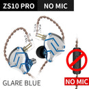 KZ ZS10 Pro 金色耳机 4BA+1DD 圈铁混合 10 单元 HIFI 重低音入耳式监听耳机 降噪金属耳机