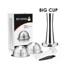 ICafilas意式浓缩咖啡胶囊 Nespresso Vertuoline & Vertuo不锈钢（G2）可再填充胶囊可重复使用过滤器