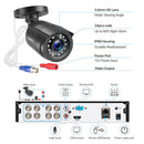 ZOSI家用安防系统 H.265+ 8路DVR 4/8颗2.0MP 1080p夜视户外防水监控摄像机套装