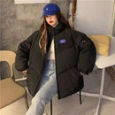 Oversized Fashion Parkas Purple Hooded Jacket Women's Winter 2022 Loose Cotton padded Student Coat Thicken Warm Outerwear Female