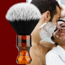 Amber Shaving Brush Silvertip Synthetic Badger Hair with Resin Handle Anbbas for Men Professional Wet Shaving (Knot 24mm) Amber