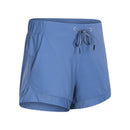 SHINBENE Naked-feel Cozy-soft Loose Fit Training Gym Sport Shorts Women Waist Drawstring Running Yoga Fitness Workout Shorts