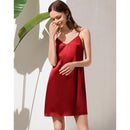 新款100%桑蚕丝吊带睡裙女性感睡衣Pajamas Night Gown Nighty