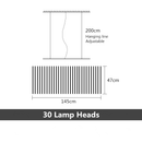 Modern LED Chandelier lighting Nordic Black/White Office Pendant lamps living room home hanging lights dining room Bar fixtures