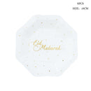 Ramadan Decoration eid mubarak Disposable Tableware Paper Plate Cup Islamic Muslim Party Eid al-fitr Ramadan Mubarak Supplies