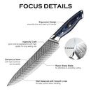 XITUO High Quality 8"inch Damascus Chef Knife AUS10 Stainless Steel Kitchen Knife Japanese Santoku Cleaver Meat Slicing Knife