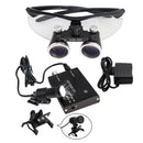 Dental Loupe Dental Lab Medical Loupe Dental Magnifier Binocular 3.5/2.5X Headlight Dentists Headlamp 5W Cloth Case