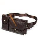 WESTAL Men Belt Bag Men's Waist Bags Genuine Leather Male Fanny Pack Leather Money Phone Pouch Bag Hip Men's Shoulder Bags 9080