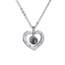 Custom Couples Photo Pendant Necklaces 100 Languages I Love You Necklace Projection Memory Lovers Jewelry