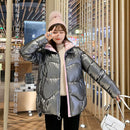 冬季女款派克大衣新款亮面女式时尚年轻棉服加厚韩版棉质时尚夹克A79