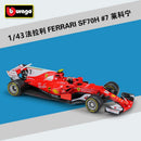 Bburago 1:43 2021 F1 梅赛德斯-AMG W12 44号 汉密尔顿 77号 博塔斯 F1模拟合金超级玩具车模型