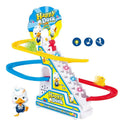 Climbing Stairs Track Toys Cartoon Penguin Dinosaur Dog Duck For Children Electronic Music Kids Funny Boys Girls Birthday Gift