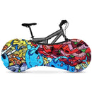 HSSEE graffiti series elastic bicycle indoor dust cover elastic fabric bicycle tire cover 700c 26"-28" road bike accessories