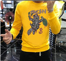 男士卫衣 菱形图案连帽衫 嘻哈圆领卫衣 秋冬款潮牌服装