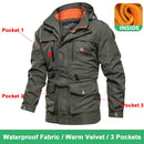 Spring Men Military Tactical Jackets Multi-Pockets Waterproof Casual Windbreaker Mens Coat Outdoor Hooded