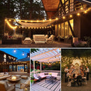 IP65 15M 15Bulbs S14 LED String Light Commercial Weatherproof LED Patio String 2W E27 Bulb Holiday Garland Garden Wedding Lights