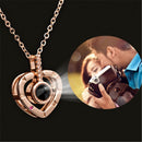 Custom Couples Photo Pendant Necklaces 100 Languages I Love You Necklace Projection Memory Lovers Jewelry