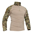 MAGCOMSEN Men's Army Combat Long Sleeve T Shirt Tactical Military Hunting 1/4 Zipper T-Shirt Outdoor Hiking Adventure Tee Shirts