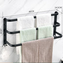 Wall Mounted Towel Rack Towel Hanger Rail Space Aluminum Black Towel Bar Rail Matte Black Towel Holder Bathroom Accessories