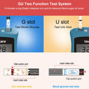 Sinocare Safe AQ UG mg/dL Blood Glucose & Uric Acid Meter & Glucose / Uric Strips for Diabetics Gout Glucose Meter Multi-package