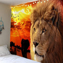 Zebra Lion Tapestry Wall Hanging Tribal Animal Sheets Wolf Tiger Horse Tapestry Home Decor Beach Mat