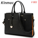 女士公文包 Kinmac 品牌手提包 斜挎电脑包 13.3 英寸，适用 MacBook Air Pro PC 的肩带拼接女包，一件代发