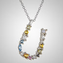 ANDYWEN 925 Sterling Silver 26 Letters Gold Initial  A B Pendant Necklace Thin Long Chain Adjustable Mini P G CZ Jewelry