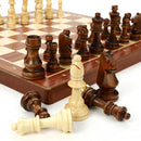 木制国际象棋套装桌面游戏高档四皇后国际象棋游戏国王高80毫米棋子39*39厘米红木棋盘