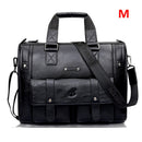 Men Leather Black Briefcase Business Handbag Messenger Bags Male Vintage Shoulder Bag Men&