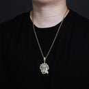 TOPGRILLZ 2020 New "pattern of the make-up"Pendant Chinese Style Hip Hop Fashion Jewelry Iced Out Cubic Zirconia Pendant Gift