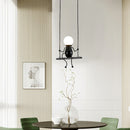 Creative Nordic Little Man Swing Pendant Light Modern Hanging Children&