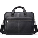 WESTAL Men's Briefcases Messenger Bag Men's Genuine Leather 14'' Laptop Bag Man Leather Office Business Bags for Document 8572
