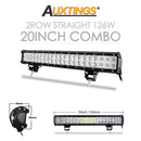 Auxtings 12'' 22'' 20inch 12V 24V offroad led light bar Spot Flood Combo 20'' 126W led Work Light for Jeep Car 4WD Truck SUV ATV