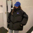 Oversized Fashion Parkas Purple Hooded Jacket Women's Winter 2022 Loose Cotton padded Student Coat Thicken Warm Outerwear Female