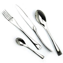 Hot Sale 24-Piece Shiny polishing Mirror Silver Cutlery Dinnerware Set Tableware Flatware Set Stainless Steel Wholesale
