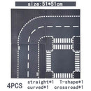 City Road Street Baseplate Straight Crossroad Curve T-Junction Building Blocks Base Plates Construction for Children Kids Gift