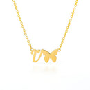 Butterfly Initial Necklace For Women Stainless Steel Gold Chain A-Z Letter Necklace Pendant Bijoux Femme 2020 Boho Jewelry Gift