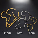 Anniyo African Map Big Earrings Exaggerate Larger Earring Stud Africa Ornaments Traditional Ethnic Hyperbole Jewelry