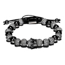 Luxury Crown Charm Men Bracelets 8mm Micro Pave CZ Round Braided Macrame Bracelet Pulseira Feminina Handmade Jewelry Women Gift