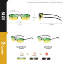 CoolPandas 2022 变色太阳镜 男士日夜两用偏光变色龙眼镜 驾驶UV400太阳镜 Oculos De Sol