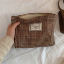 New Leopard Print Cosmetic Bag Korean Women Plaid Cosmetic Pouch Large Capacity Female Travel Make Up Storage Bag Beauty Cases