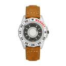 EUTOUR Original brand new magnetic black technology no pointer  men's and women's high-end quartz watch leather strap