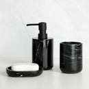 Black Bathroom Accessory Resin Toothbrush Holder Toilet Brush Soap Dispenser Pump Bottle Soap dish Mouthwash Cup