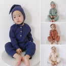 2022 Newborn Rompers Spring cotton Baby boy girl Clothes Summer baby Long Sleeve Hooded Jumpsuit Kids Outwear for 0-24M