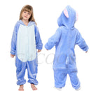史迪奇连体衣 Kigurumi 冬季女式熊猫睡衣 男女童动物睡衣 成人儿童服装 法兰绒卡通睡衣