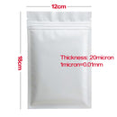50pcs Matte Black White Heat Sealable Plastic Flat Mouth Ziplock Packaging Bag Smell Proof Aluminum Foil Mylar Ziplock Bags