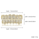 TOPGRILLZ 2021 New Baguette Set Teeth Grillz Full Iced Micro Pave Cubic Zirconia 14K White Gold Hip Hop Jewelry For Men Women